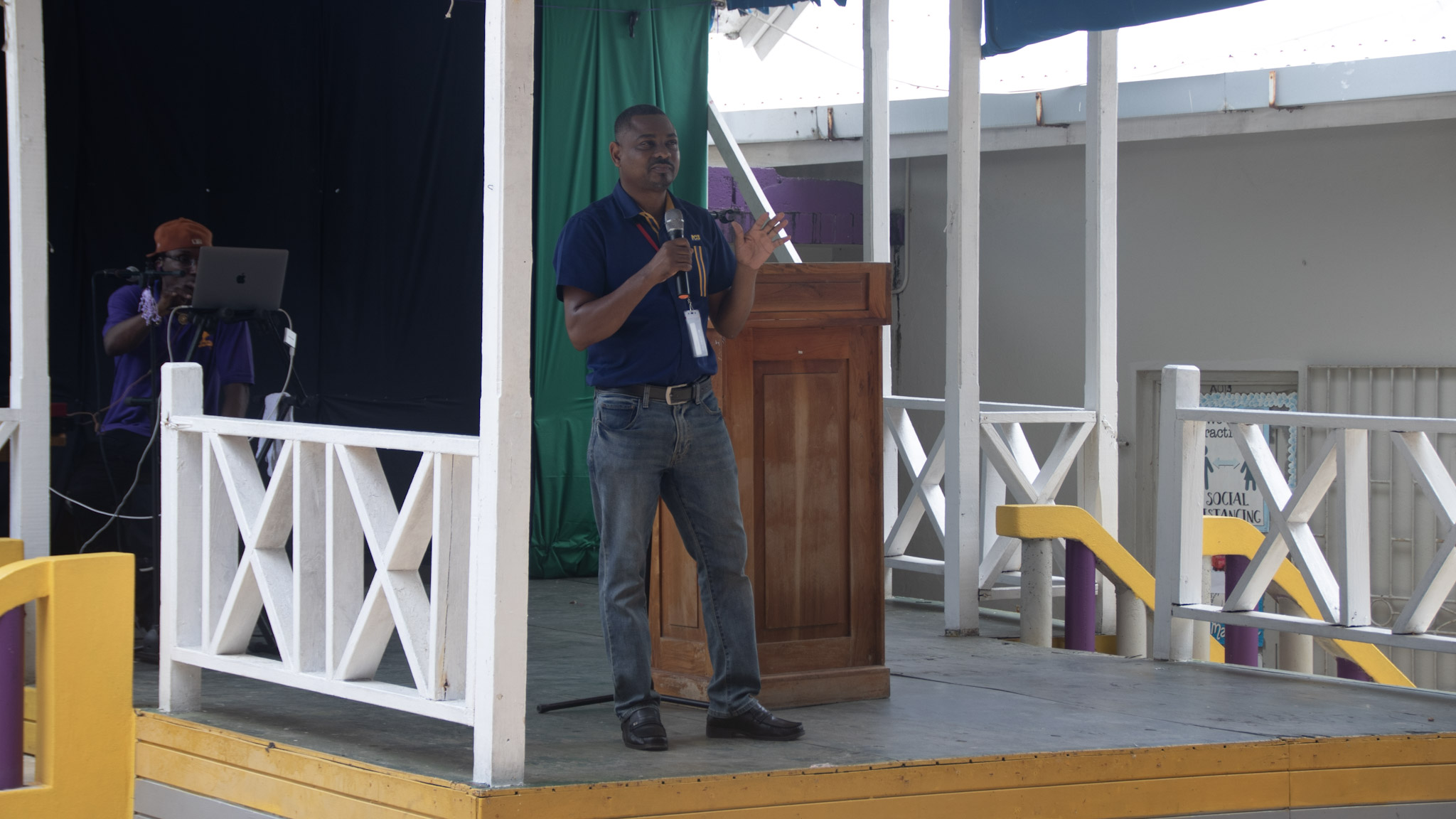 Speaker addressing audience